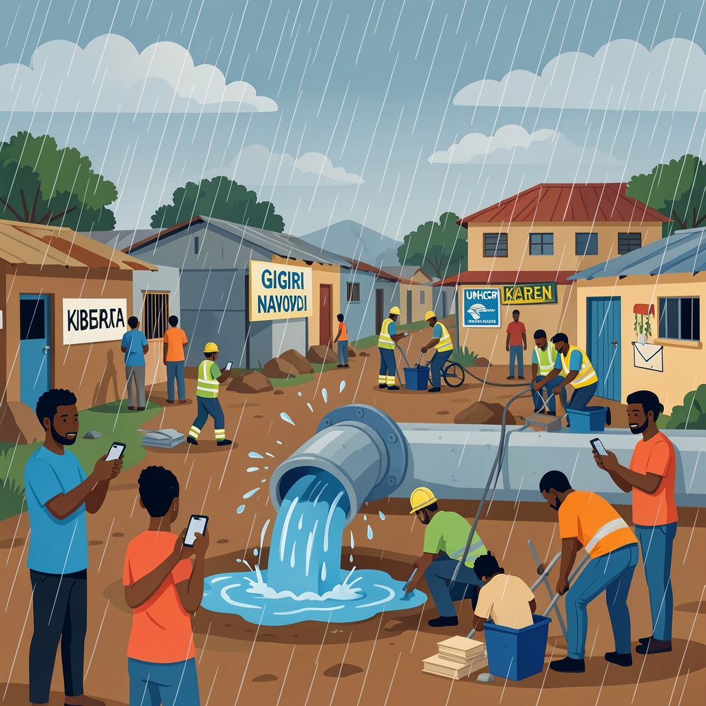 Nairobi Pipeline Burst Leaves 12 Districts Without Water as Repairs Continue