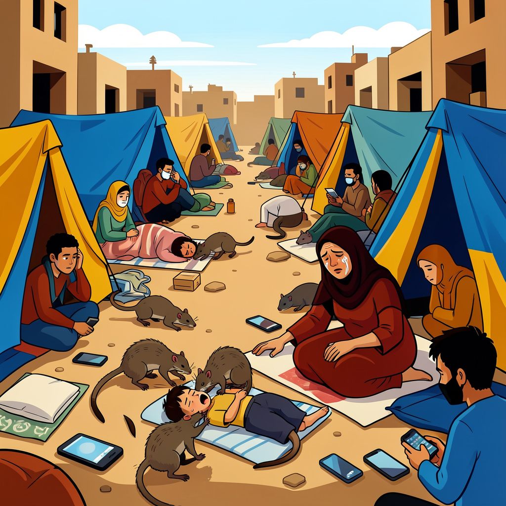 Gaza Displacement Camps Overrun by Rodents as Health Crisis Deepens
