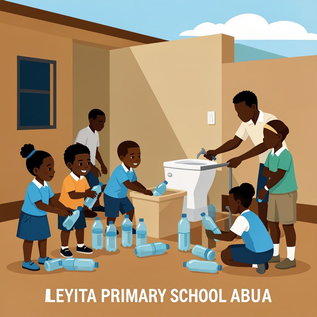 Nigerian School Builds Toilet from 20,000 Plastic Bottles in Three Months